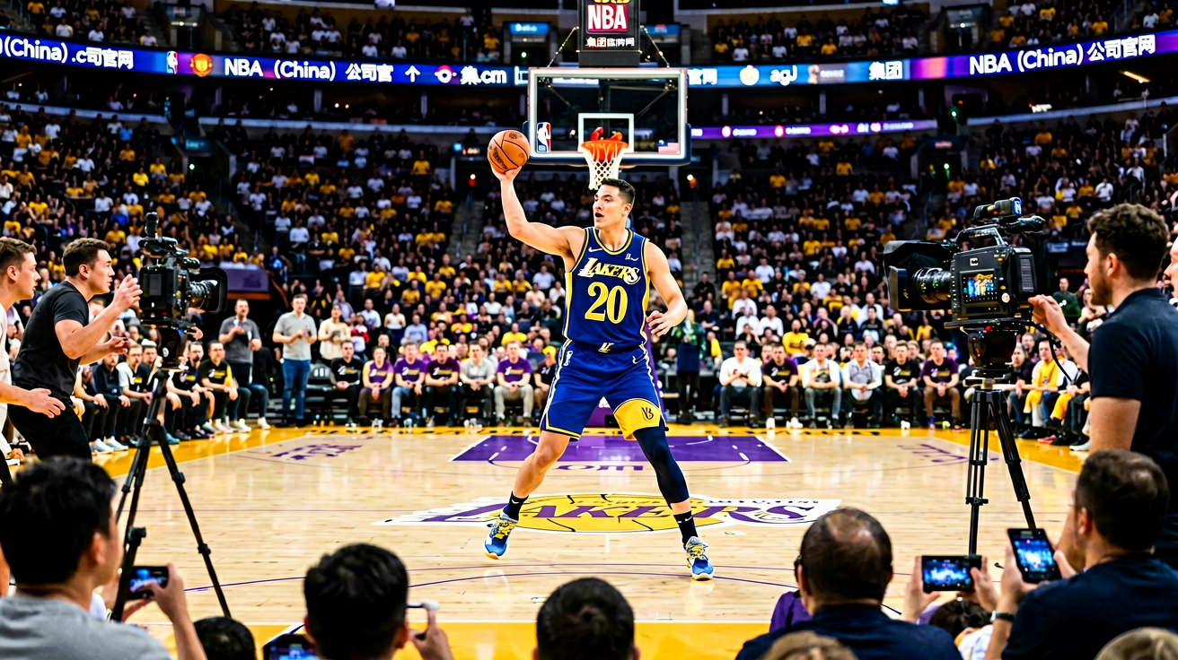 NBA湖人vs勇士篮球比赛现场